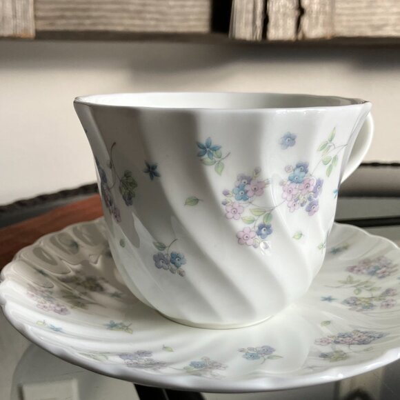 WEDGWOOD Tea Cup & Saucer; "April Flowers" Collection - Picture 1 of 4